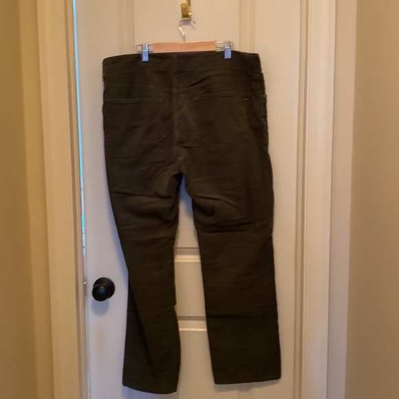 Men’s 7 Diamonds Clifton Corduroy Green Pant Slim Straight 36/30 - Picture 7 of 7